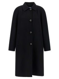 PRADA Single Breasted Coat Black