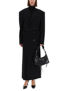 Balenciaga Women's Single Breasted Cut Off Jacket Black, view 2
