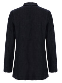 ASPESI Women's Single Breasted Denim Jacket Blue