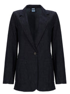 ASPESI Women's Single Breasted Denim Jacket Blue