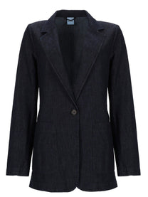 ASPESI Women's Single Breasted Denim Jacket Blue