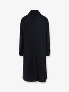 Giorgio Armani Men's Single Breasted Double Faced Wool and Cashmere Cloth Coat Black, view 2