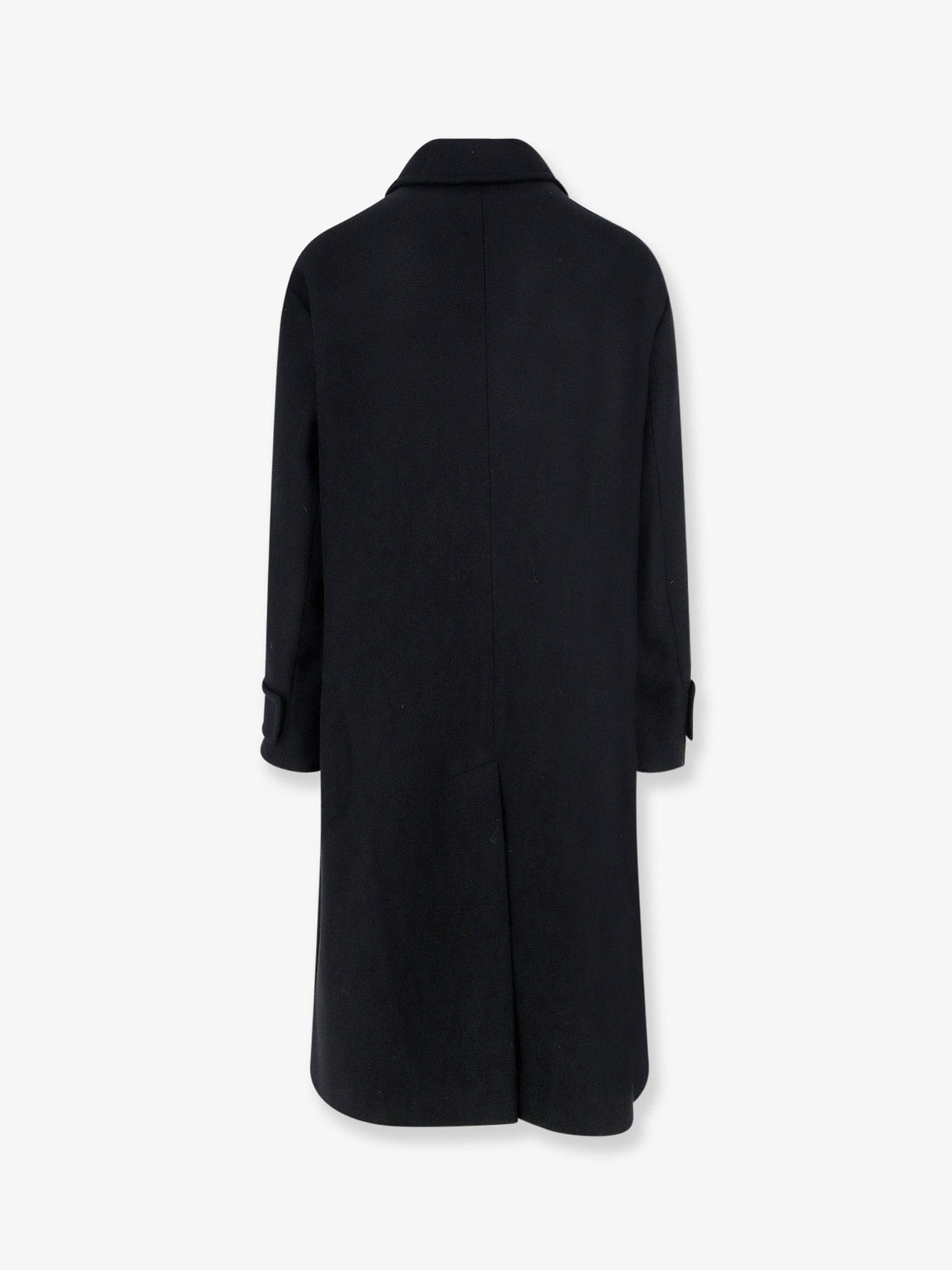 Giorgio Armani Men's Single Breasted Double Faced Wool and Cashmere Cloth Coat Black, view 2