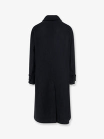 Giorgio Armani Men's Single Breasted Double Faced Wool and Cashmere Cloth Coat Black, view 2