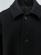 Giorgio Armani Men's Single Breasted Double Faced Wool and Cashmere Cloth Coat Black, view 3