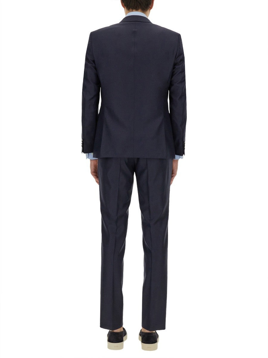 Boss Men's Single Breasted Dress Blue