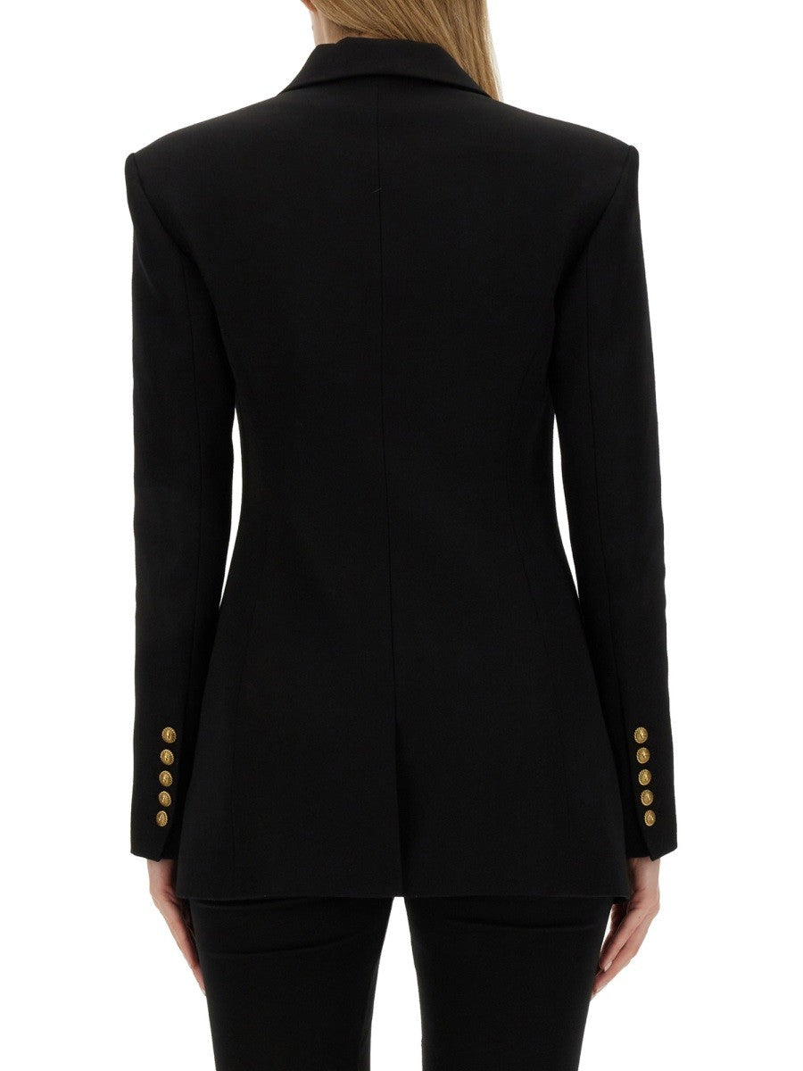 Balmain Women's Single Breasted Jacket Black