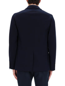 Gucci Men's Single Breasted Jacket Blue