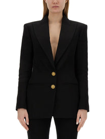 Balmain Women's Single Breasted Jacket Black