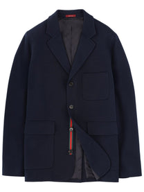 Gucci Men's Single Breasted Jacket Blue