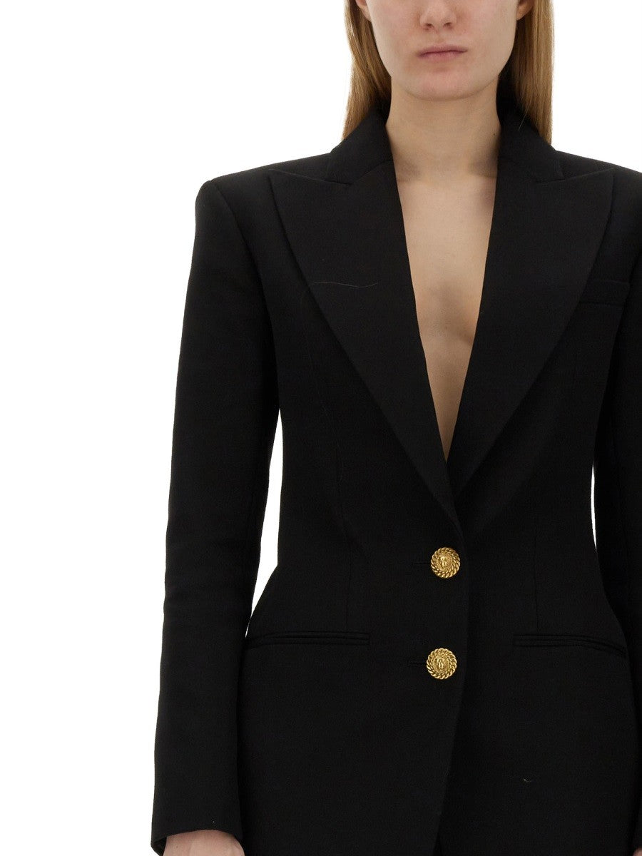 Balmain Women's Single Breasted Jacket Black