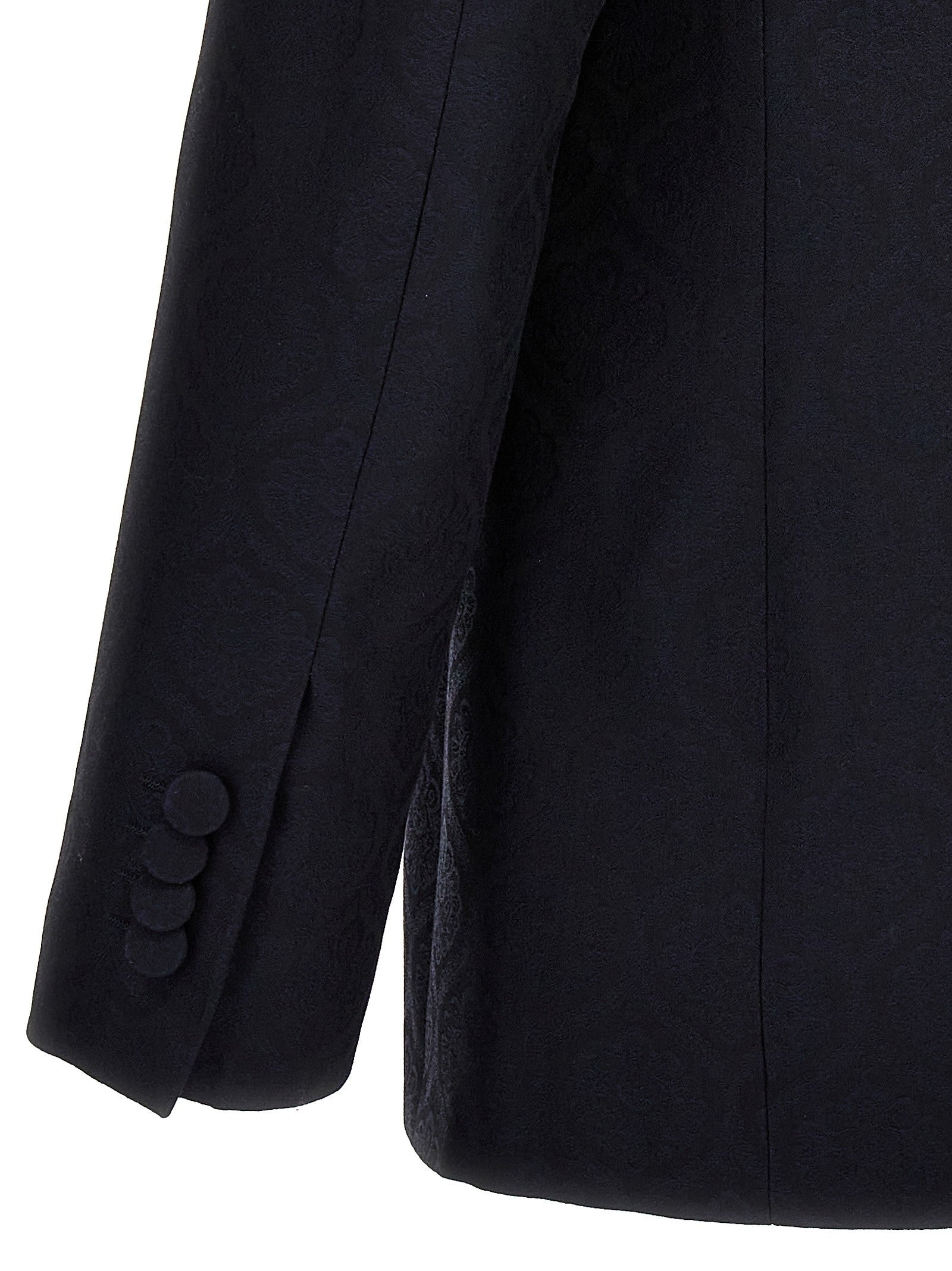 ETRO Single Breasted Jacquard Blazer Blue