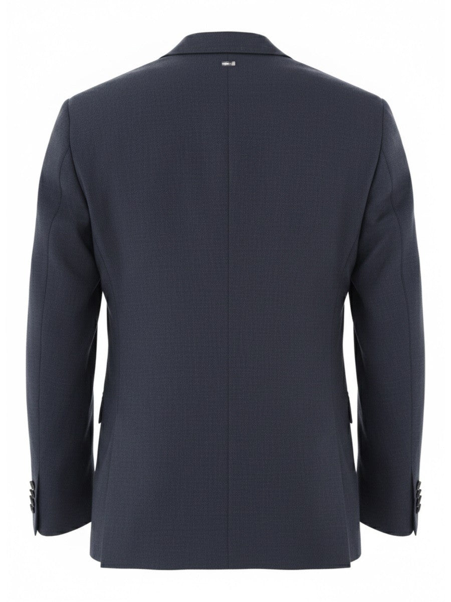 Herno Men's Single Breasted Linen Jacket Blue