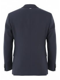 Herno Men's Single Breasted Linen Jacket Blue