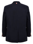 Thom Browne Single Breasted Seersucker Blazer Blue, view 2