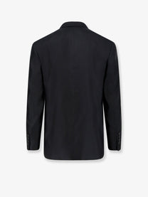 Gucci Men's Single Breasted Silk Blazer Grey