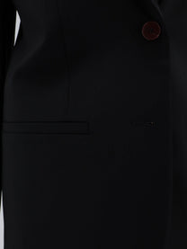 Alysi Women's Single Breasted Stretch Virgin Wool Blazer Black