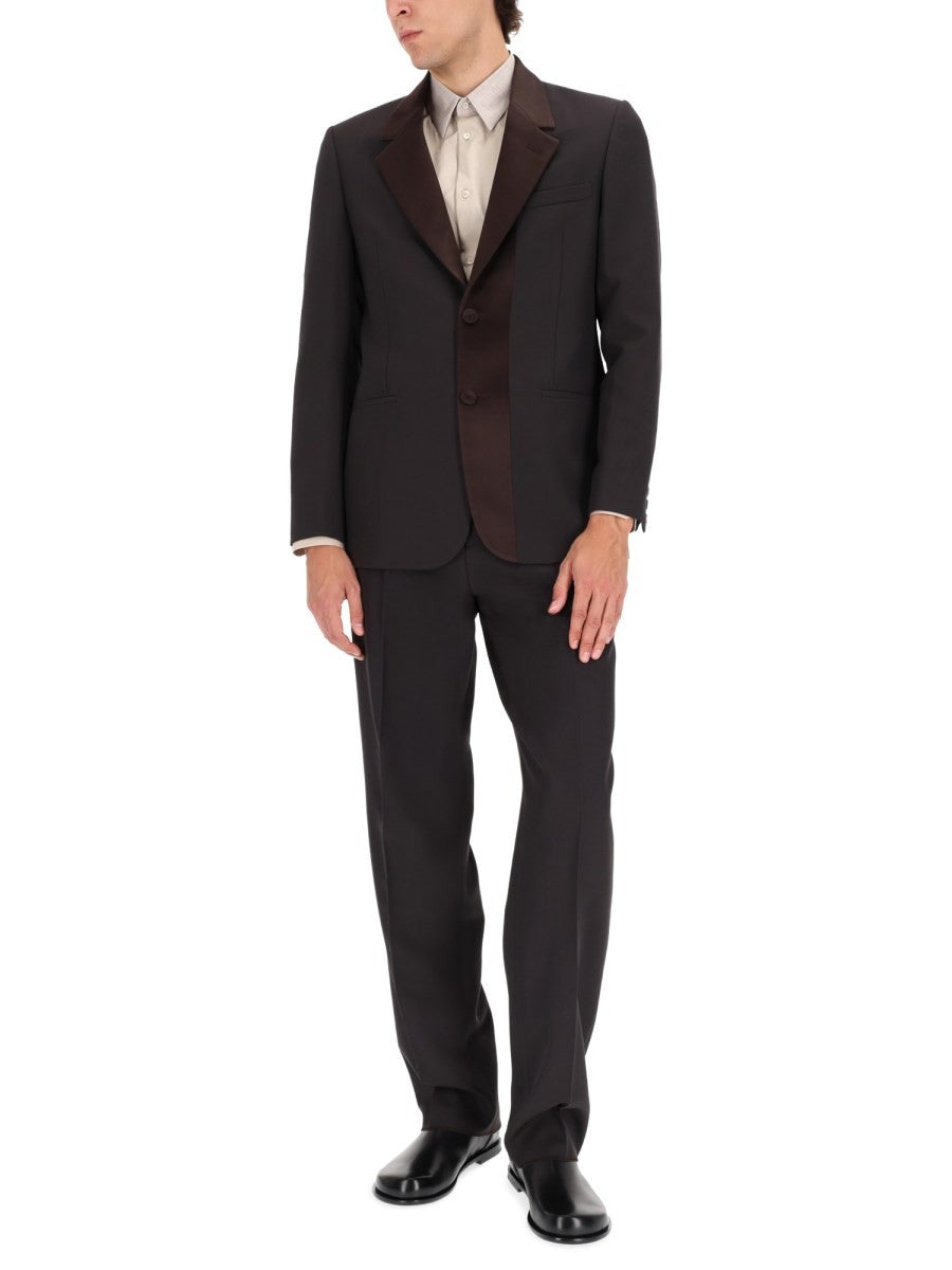 Fendi Men's Single Breasted Tailored Jacket Brown