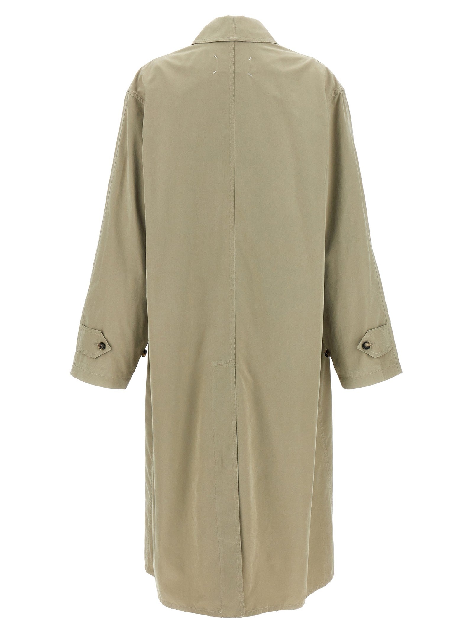 Maison Margiela Single Breasted Trench Coat Green