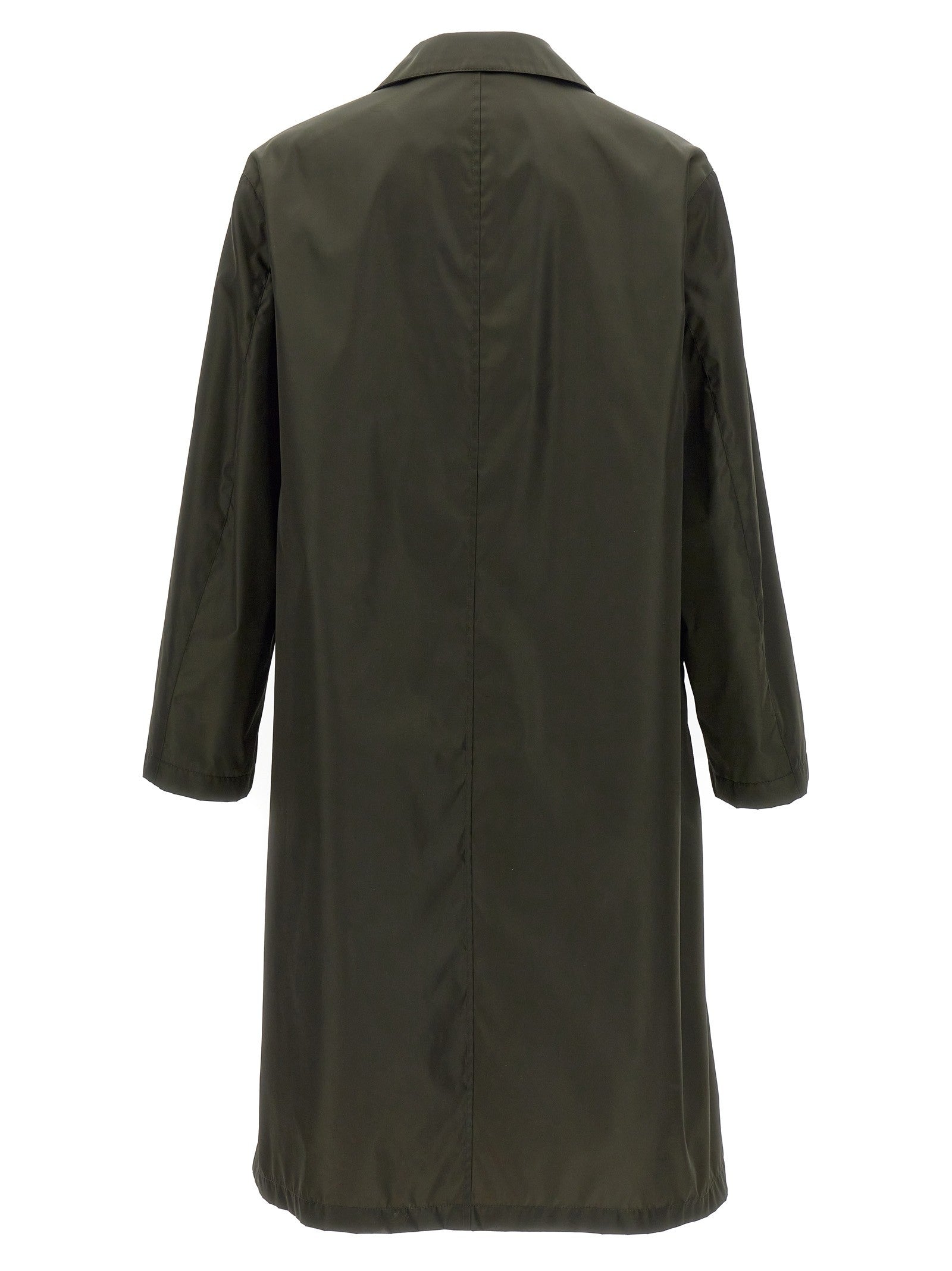 Jil Sander Single Breasted Trench Coat Green