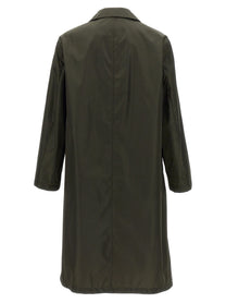 Jil Sander Single Breasted Trench Coat Green