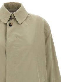 Maison Margiela Single Breasted Trench Coat Green