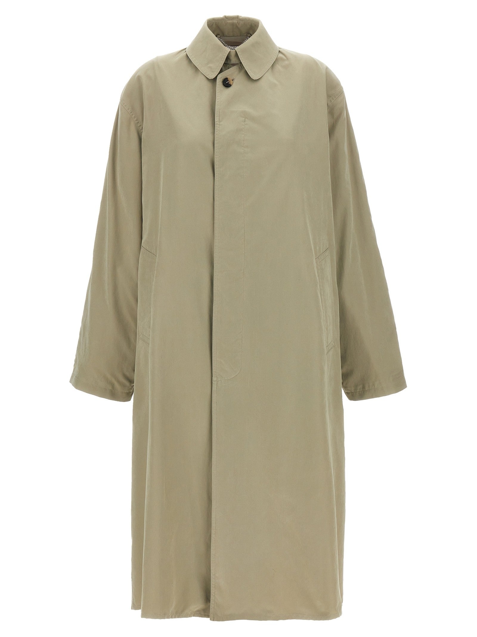 Maison Margiela Single Breasted Trench Coat Green