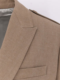 Dior Men's Single Breasted Virgin Wool Blazer Beige Dior