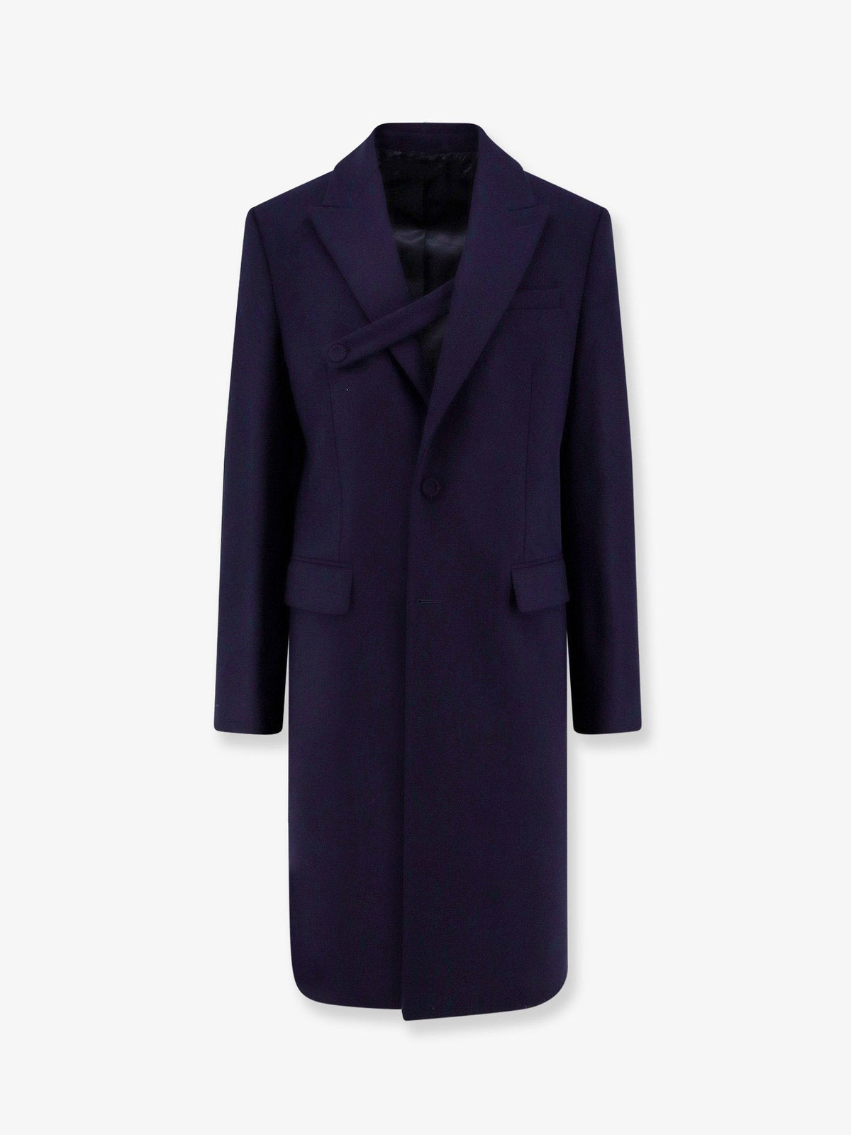 Dior Men's Single Breasted Virgin Wool Coat Black