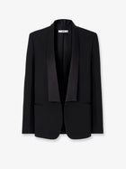 Fendi Women's Single Breasted Virginn Wool Blazer Black