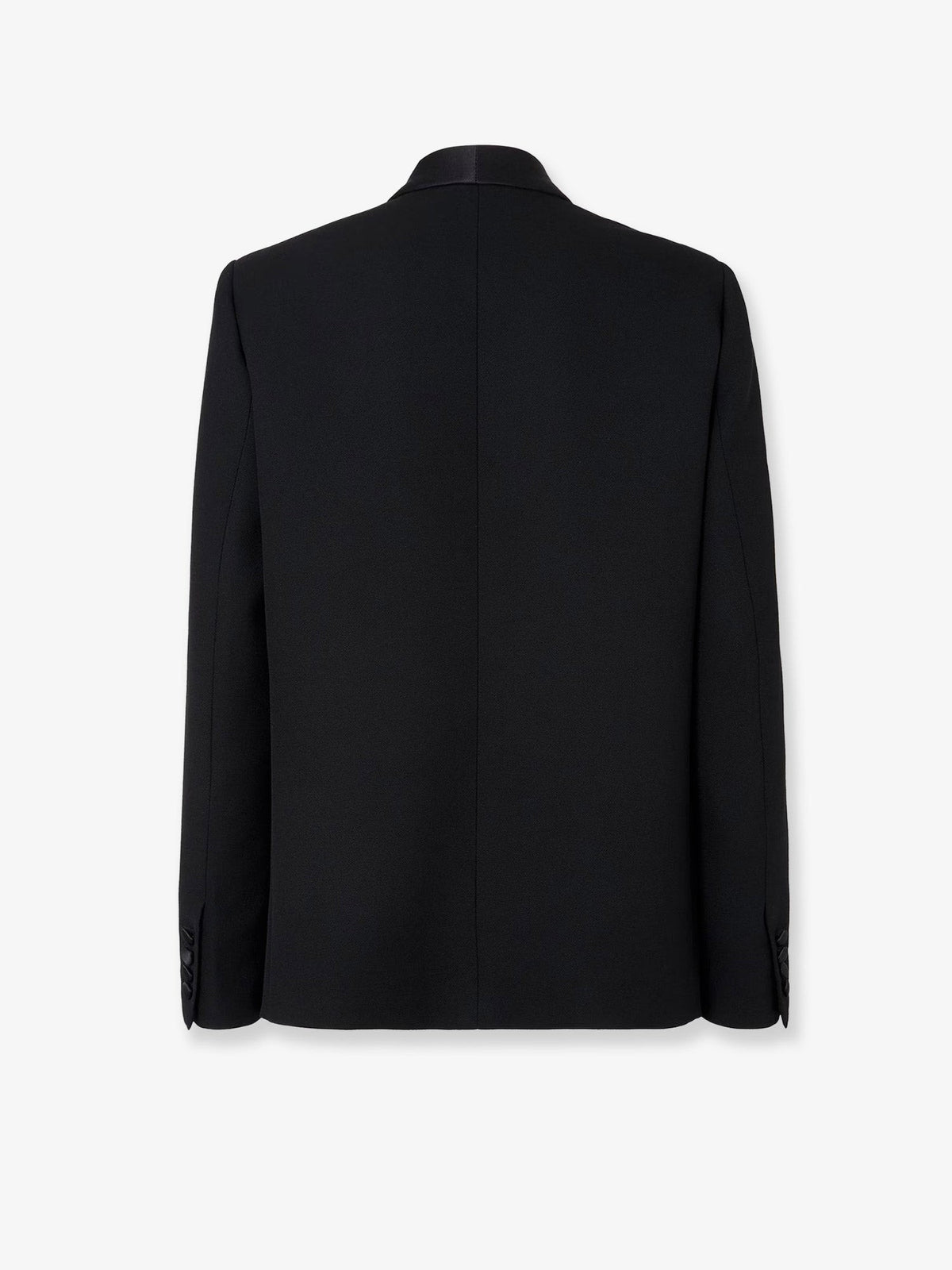 Fendi Women's Single Breasted Virginn Wool Blazer Black