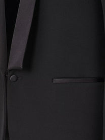 Fendi Women's Single Breasted Virginn Wool Blazer Black