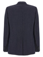 Stella McCartney Single Breasted Wool Blazer Blue, view 2