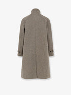 Tonywack Men's Single Breasted Wool Coat Beige, view 2