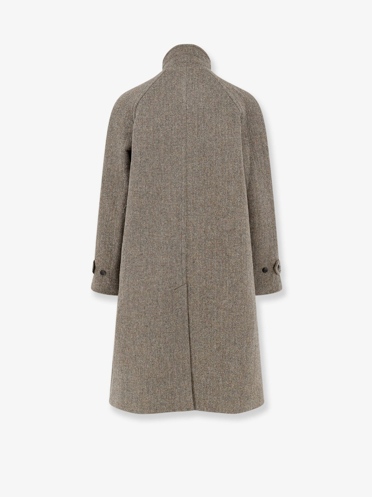 Tonywack Men's Single Breasted Wool Coat Beige, view 2