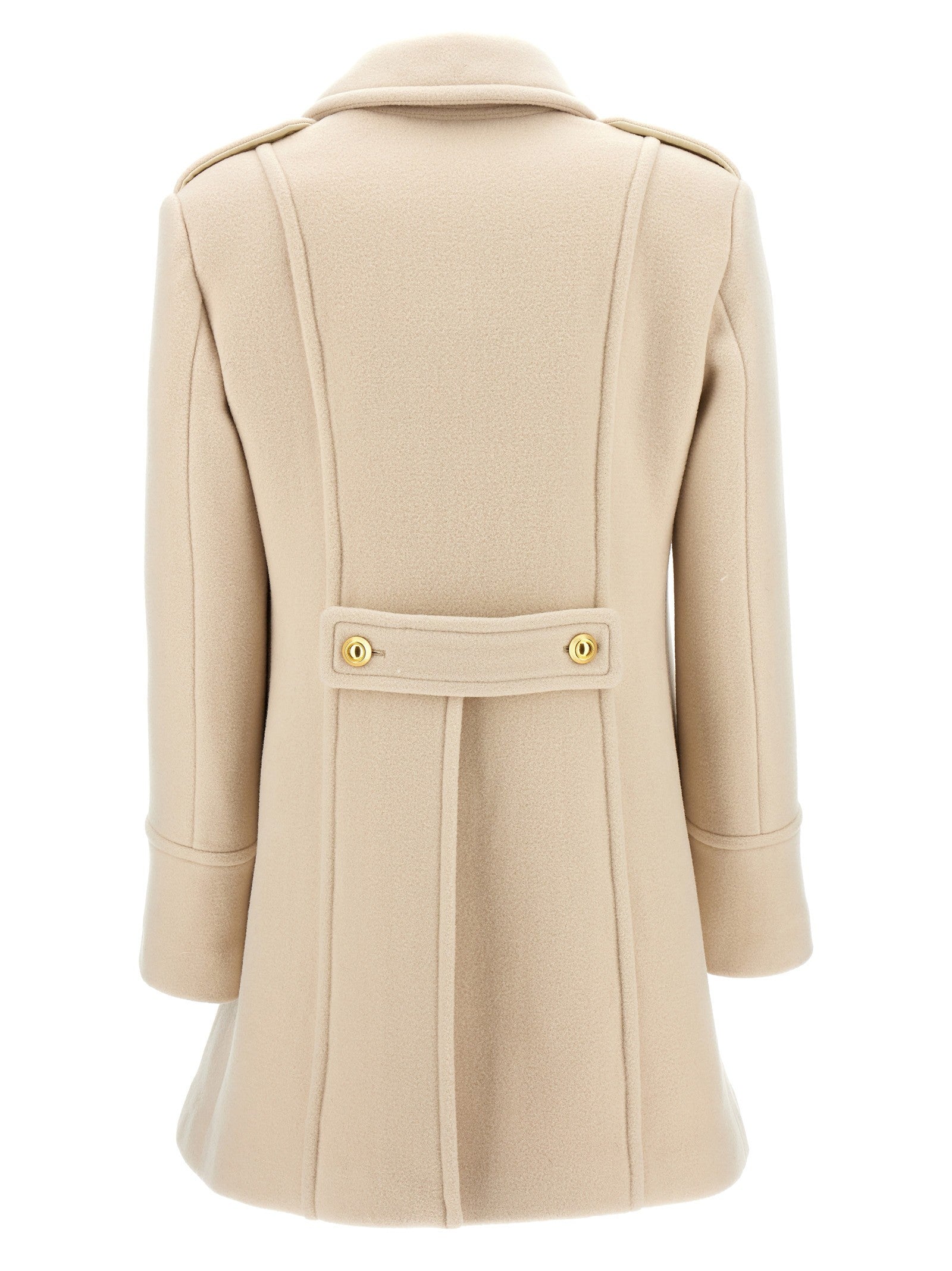 Tom Ford Single Breasted Wool Coat White