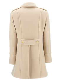 Tom Ford Single Breasted Wool Coat White