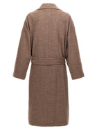 ETRO Single Breasted Wool Coat Beige, view 2