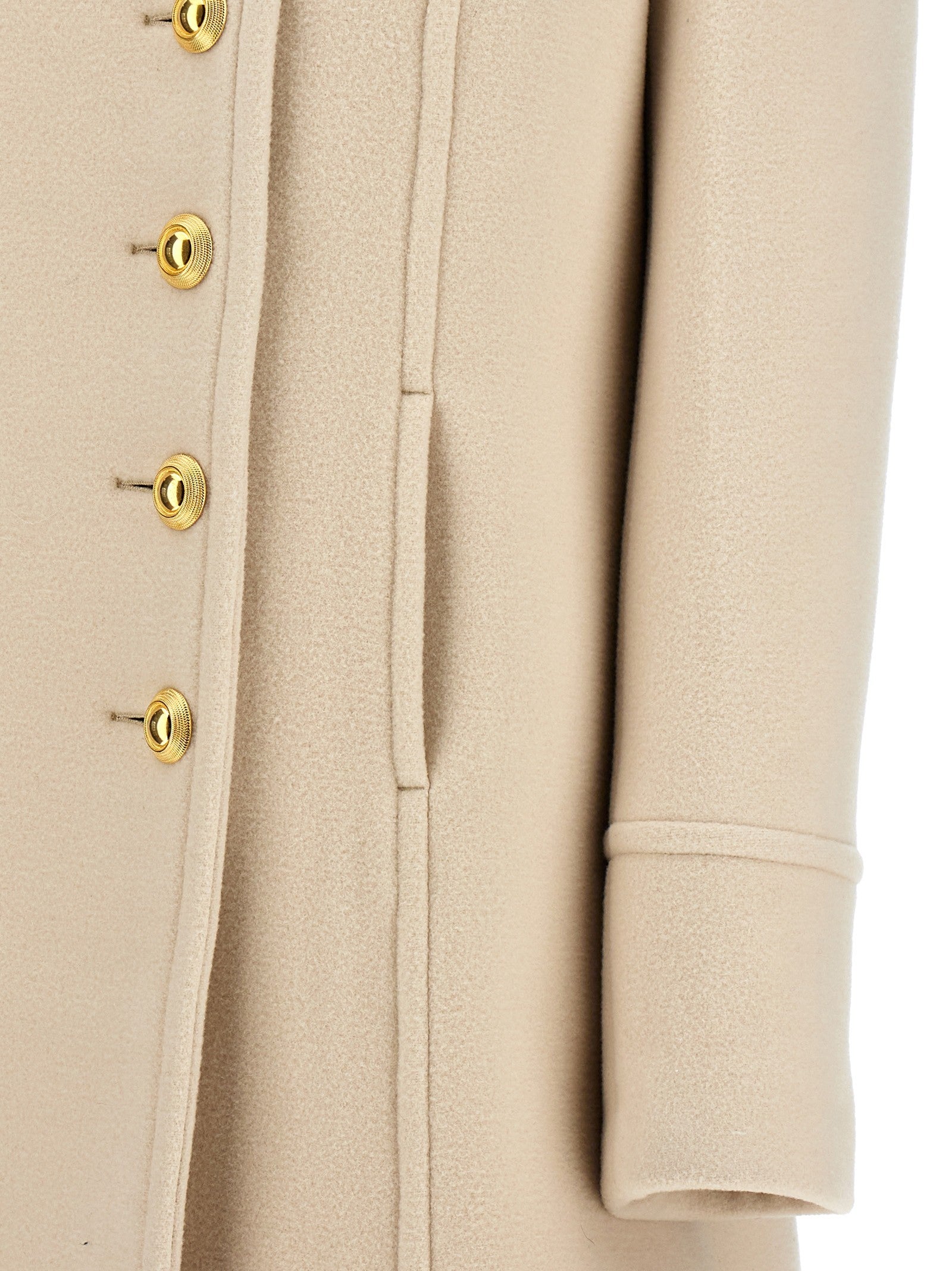 Tom Ford Single Breasted Wool Coat White