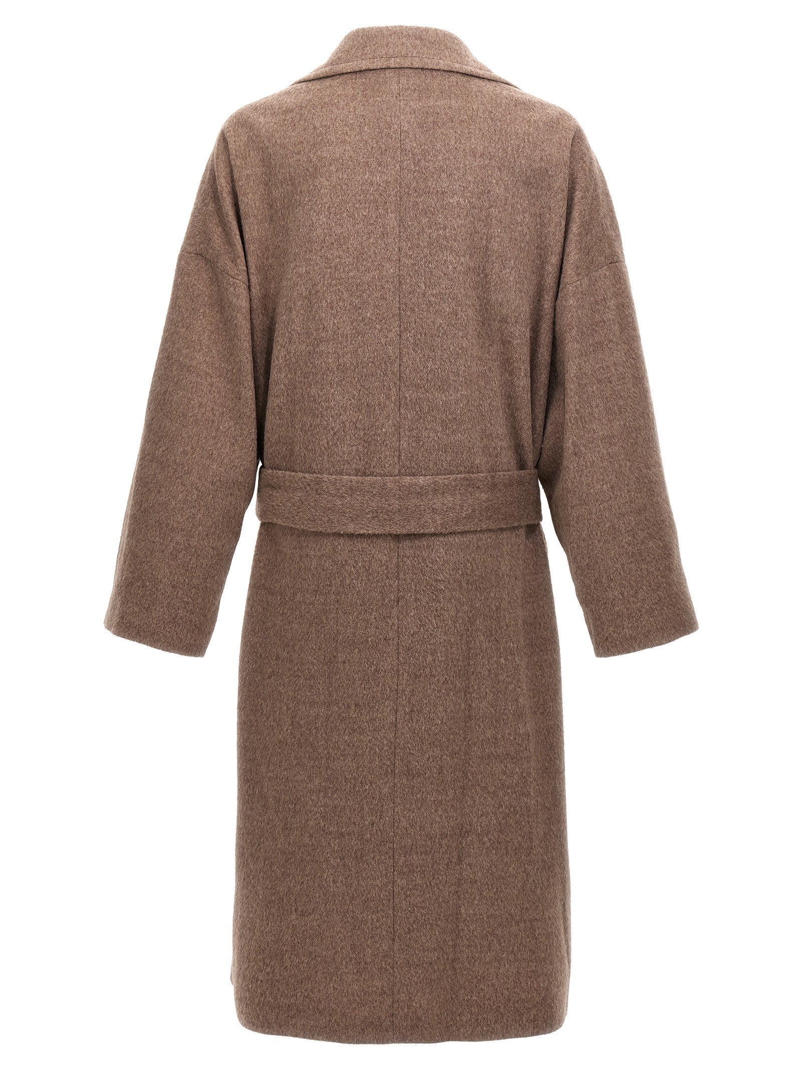 ETRO Single Breasted Wool Coat Beige