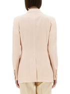 Tom Ford Women's Single Breasted Wool Jacket Blue, view 3
