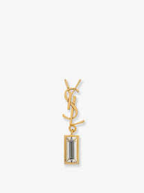 Saint Laurent Women's Single Cassandre Brass Earring Gold