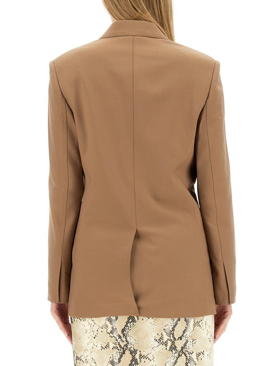 Helmut Lang Women's Single Double Breasted Blazer Beige