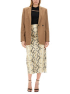 Helmut Lang Women's Single Double Breasted Blazer Beige, view 2