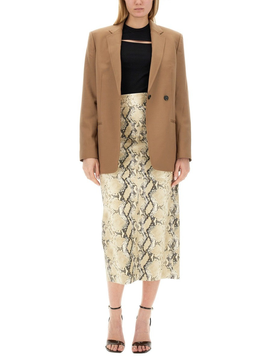 Helmut Lang Women's Single Double Breasted Blazer Beige