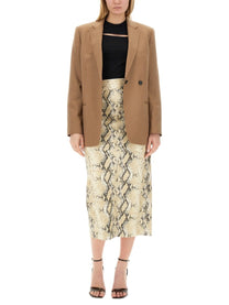 Helmut Lang Women's Single Double Breasted Blazer Beige