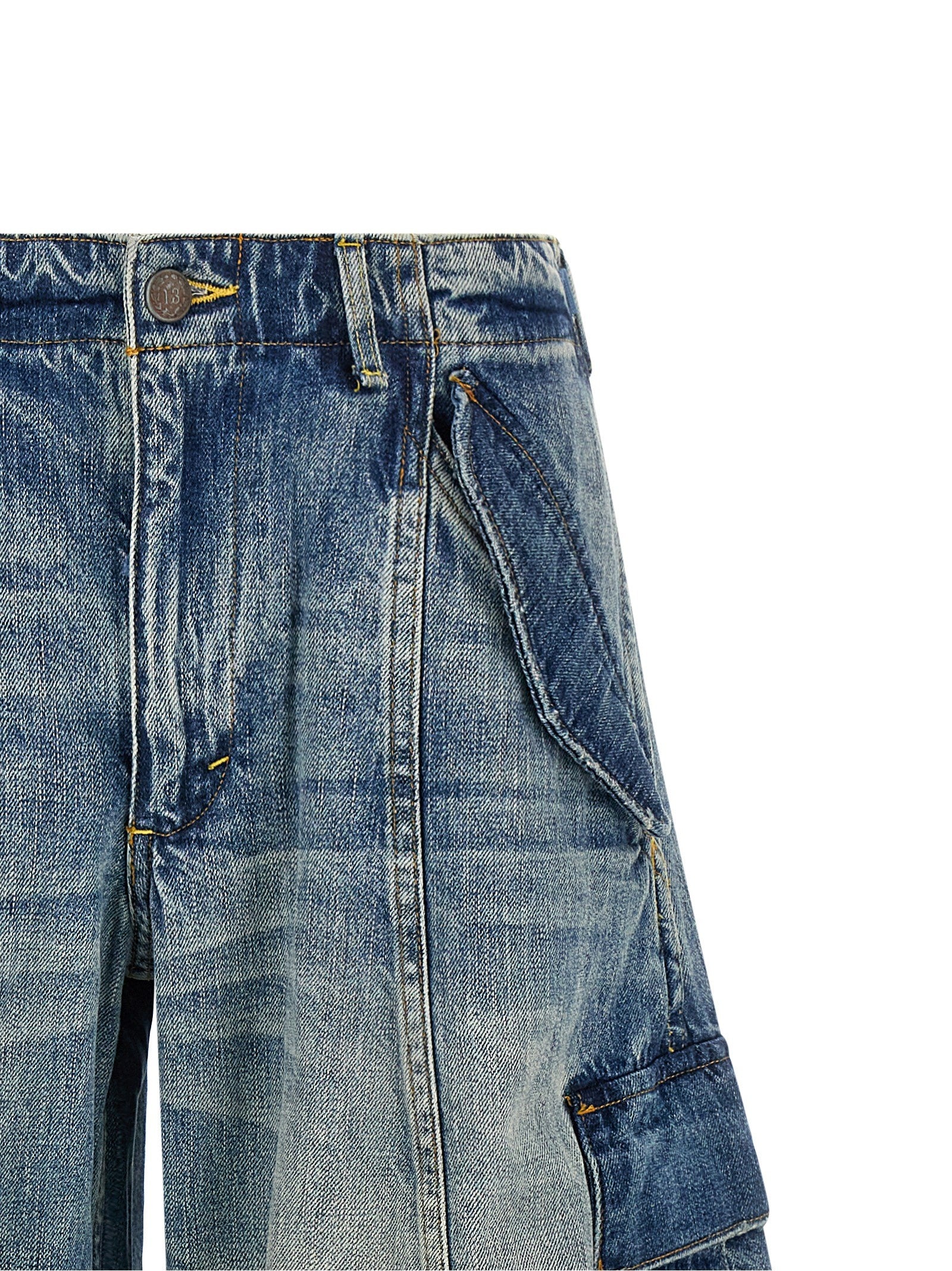 R13 Siouxsie Field Cargo Jeans Blue