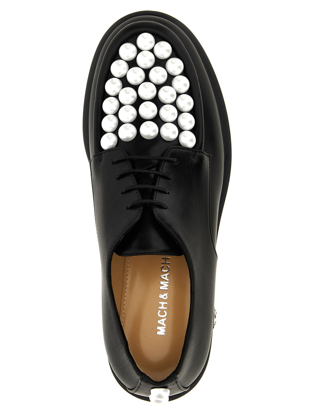 MACH &amp; MACH Sirene Lace up Shoes White, view 4