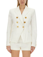 Balmain Women's Six Button Jacket White