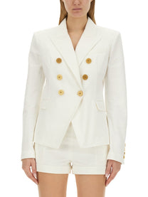 Balmain Women's Six Button Jacket White